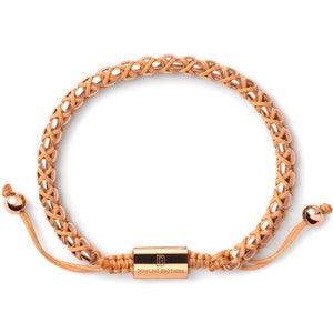 Rose Gold Braided Box Chain Bracelet in Rose by Dowling Brothers