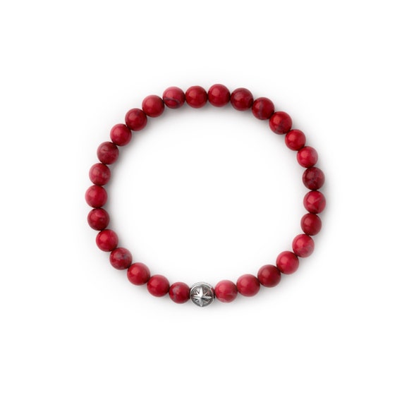 Red howlite bracelet sale