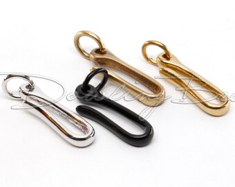 Cintura U gancio portachiavi in ottone Fob Clip Retro Vintage portachiavi portafoglio catena gancio con arco grillo amo da pesca 3 taglie disponibili  15