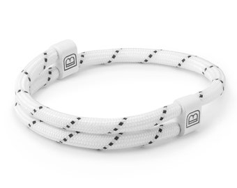 Reflekterande Vitt Justerbart Armband - Sport Paracord Vänskap Träning Aktiv