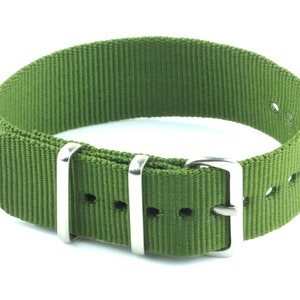 Olive Green Timex Wekender Watch Strap Replacement Nylon 20MM Full Size