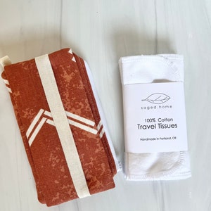 Travel Tissue Pouch and Storage System for Cloth Travel Tissues, Includes Reusable Tissues for On-The-Go image 6