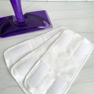 6 Reusable Mop Pads Fit Swiffer WetJet - Washable Microfiber Mop