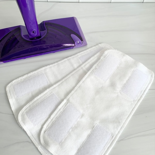Washable Mop Covers, Reusable Cotton Mop Covers, Compatible with Swiffer Wet Jet
