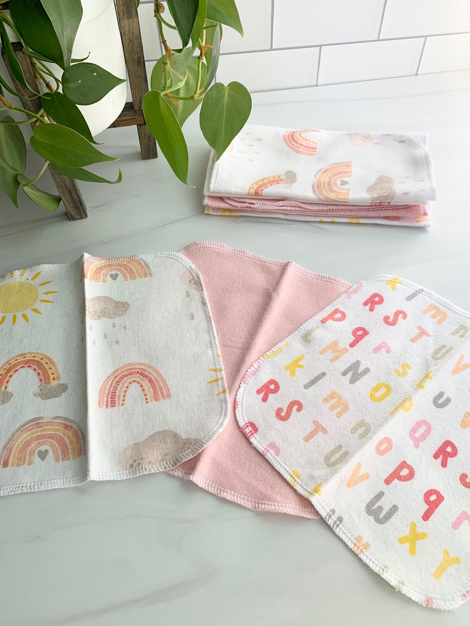 Cloth Baby Wipes Cotton Flannel Set of 12 Wipes Reusable - Etsy