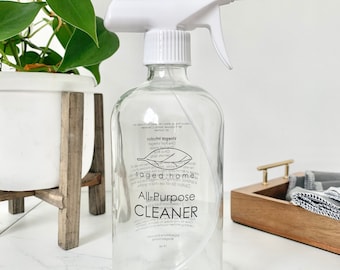 All-Purpose Cleaner | Glass Spray Bottle | Mix Your Own Cleaner | Recipe on the Jar | Spray Cleaner | Zero Waste Cleaning Products