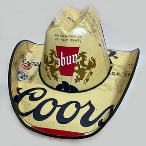 Beer Box Cowboy Hats. Made from recycled Coors Banquet Beer boxes.  Beerhat.