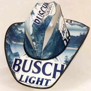 Beer Box Cowboy Hats. Made from recycled Busch Light beer boxes.  Beerhat. Stetson. Party.