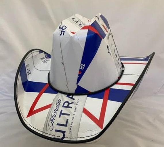 Beer Box Cowboy Hats. Made from recycled Michelob Ultra Beer boxes.  Beerhat.
