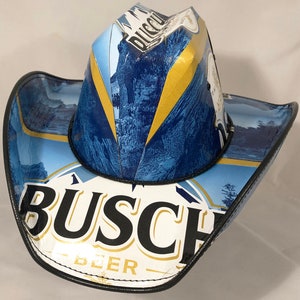 Beer Box Cowboy Hats. Made from recycled Busch beer boxes.  Beerhat. Stetson. Party.