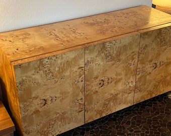 Stunning Burl Wood Credenza by Arthur Umanoff for Dillingham, Circa 1970s