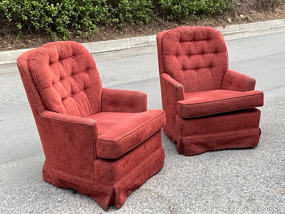 Midcentury Swivel Rocker Chairs A Pair Etsy UK
