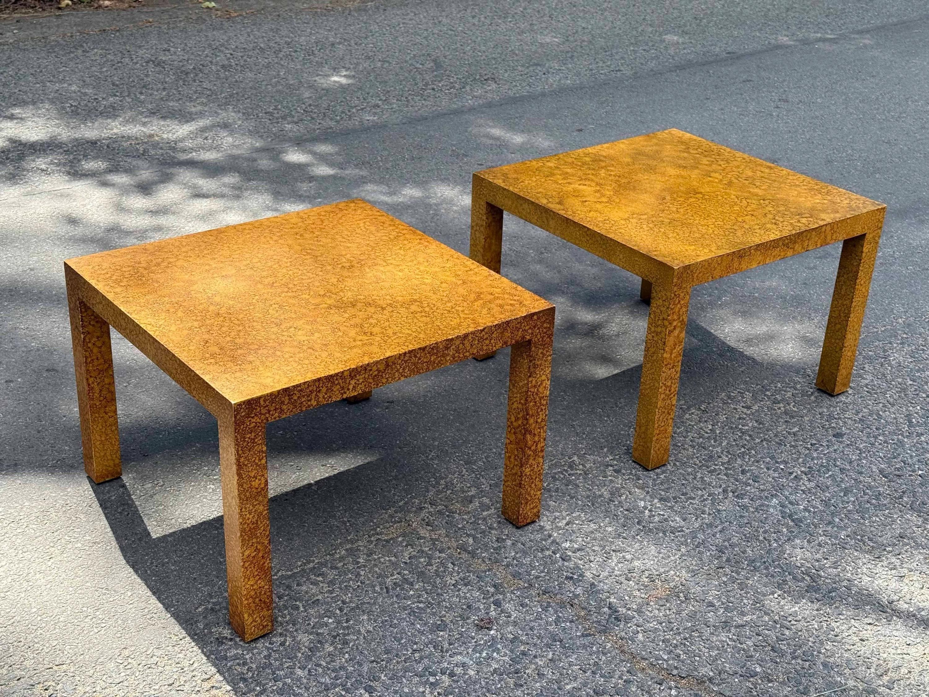 Mid Century Burl End Tables Nightstands Rare Vintage 1969