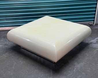 Mid-Century Springer Lacquer Floating Coffee Table - Chrome Base