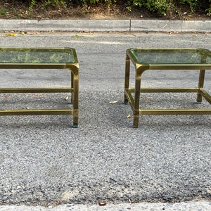 Pair of Mastercraft Mid-Century Brass End Side Tables