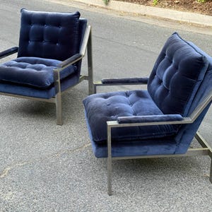 Vintage Chrome Chairs by Cy Mann - Mid Century Modern 1960s Iconic Retro Home Office Seating