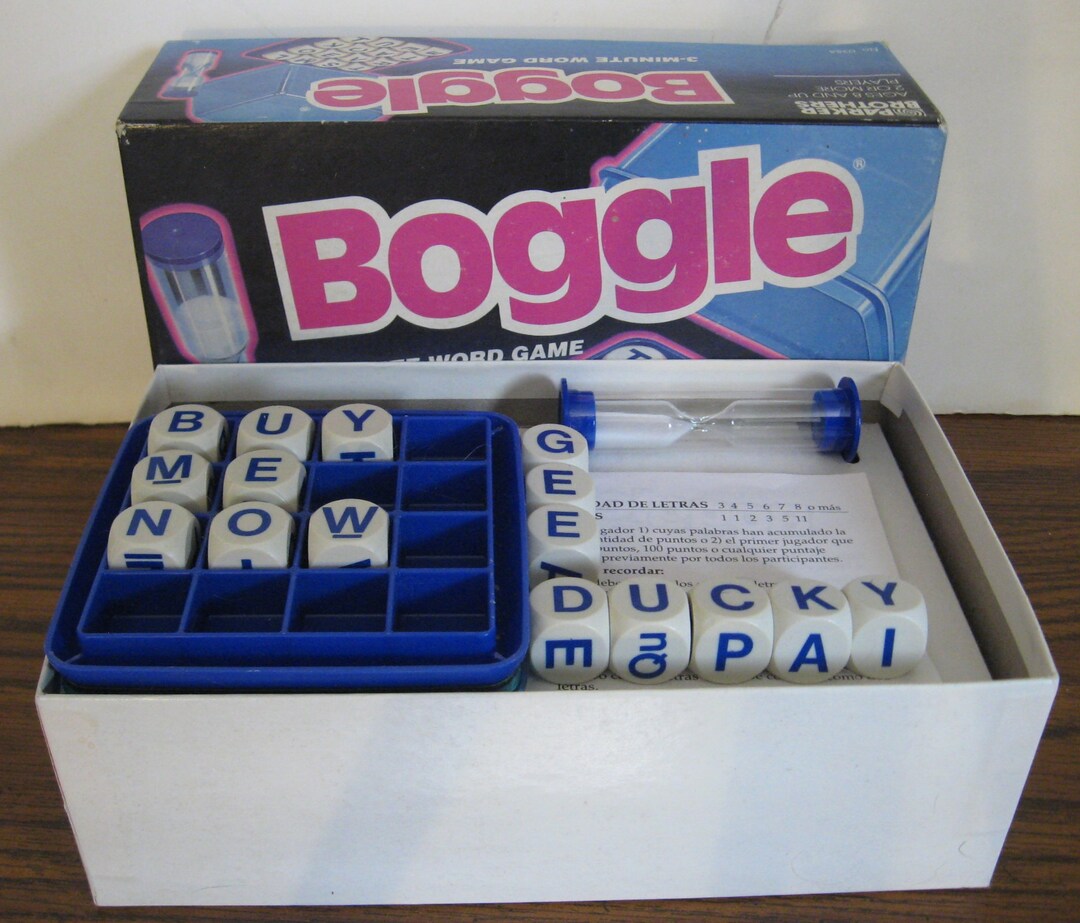 Boggle Classic 3 Minute Word Dice Game Parker Brothers Etsy