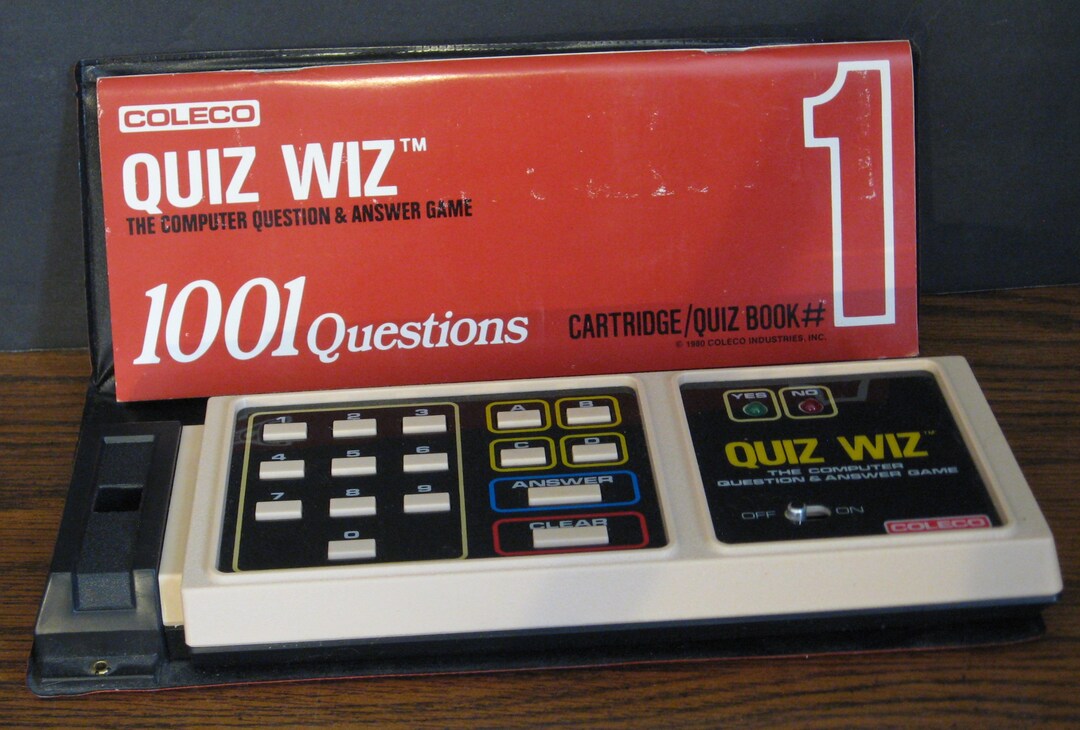Coleco Quiz Wiz Electronic Trivia Game With Cartridge / Quiz Etsy