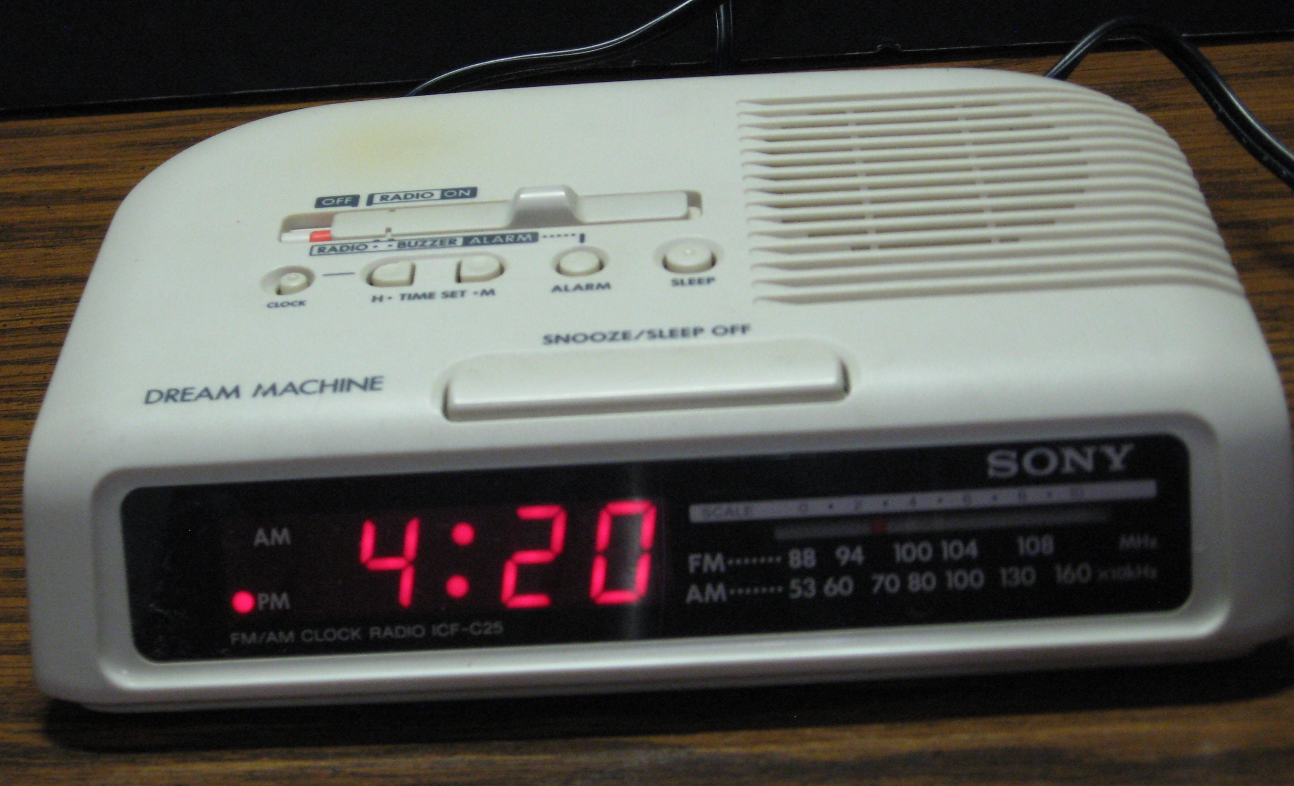 Sony Dream Machine ICFC25 AM / FM Alarm Clock Radio 1994 Etsy