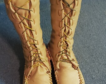 high moccasin boots