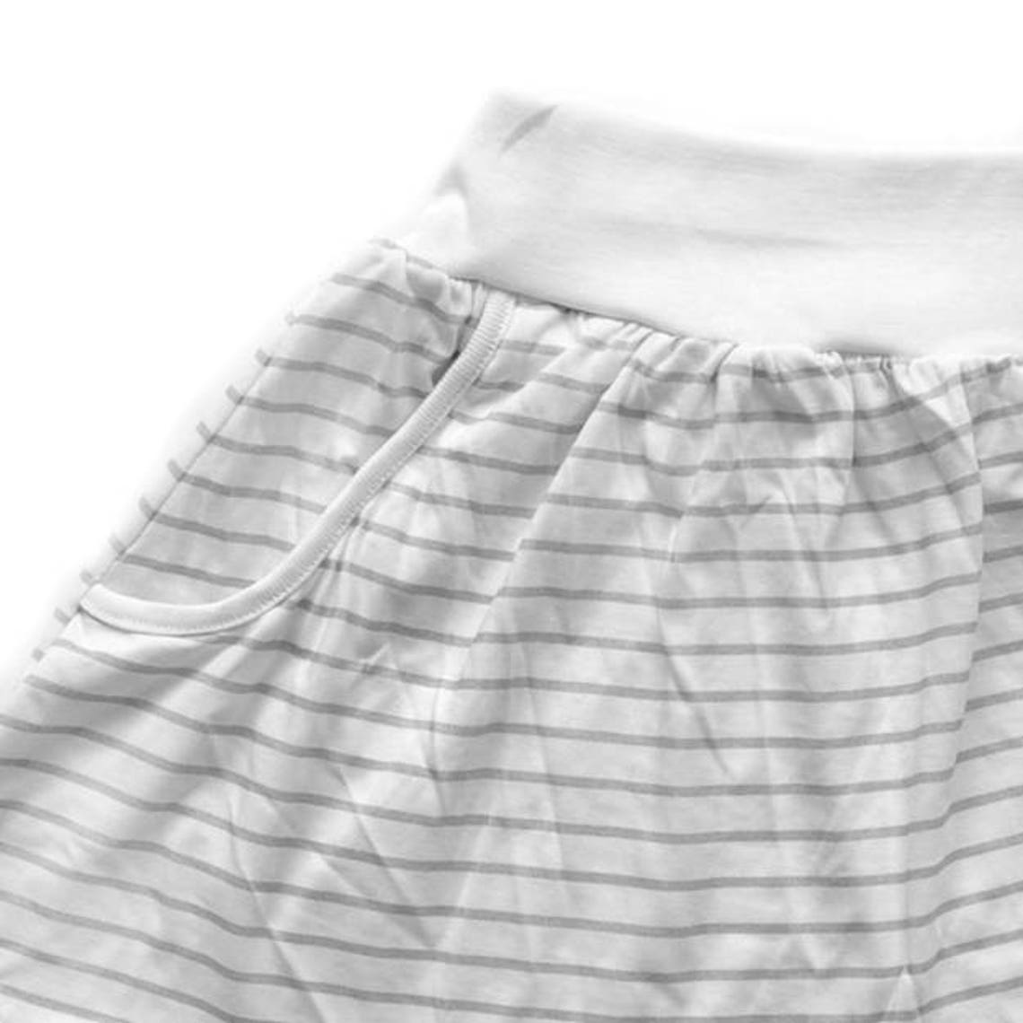 Toddler Girl skirt White & Gray Stripes Free Shipping Etsy