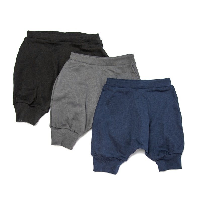 Free Shipping Worldwide Baby Boy Harem Shorts Coal Gray