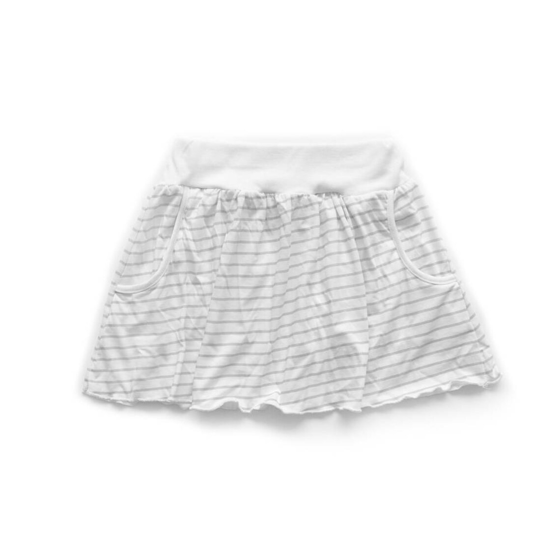 Toddler Girl skirt White & Gray Stripes Free Shipping Etsy