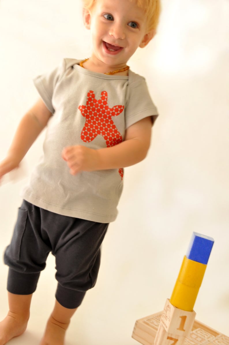 Baby Harem Shorts Organic Cotton Coal Gray Free Shipping Etsy