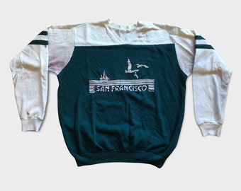 Vintage 70s/80s San Francisco Tourist Sweatshirt Naturally Weathered Distressed and Faded