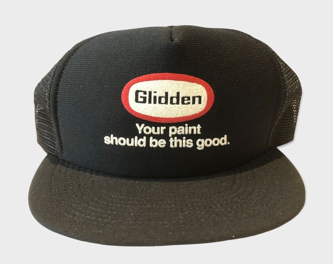 Vintage Glidden Mesh Trucker Snapback Hat Made in USA