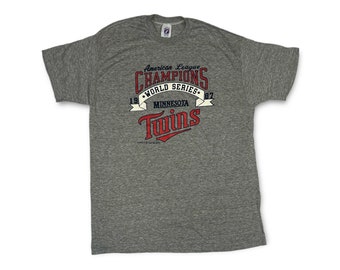 Vintage Minnesota Twins 1987 World Series Champions MLB Shirt Logo 7