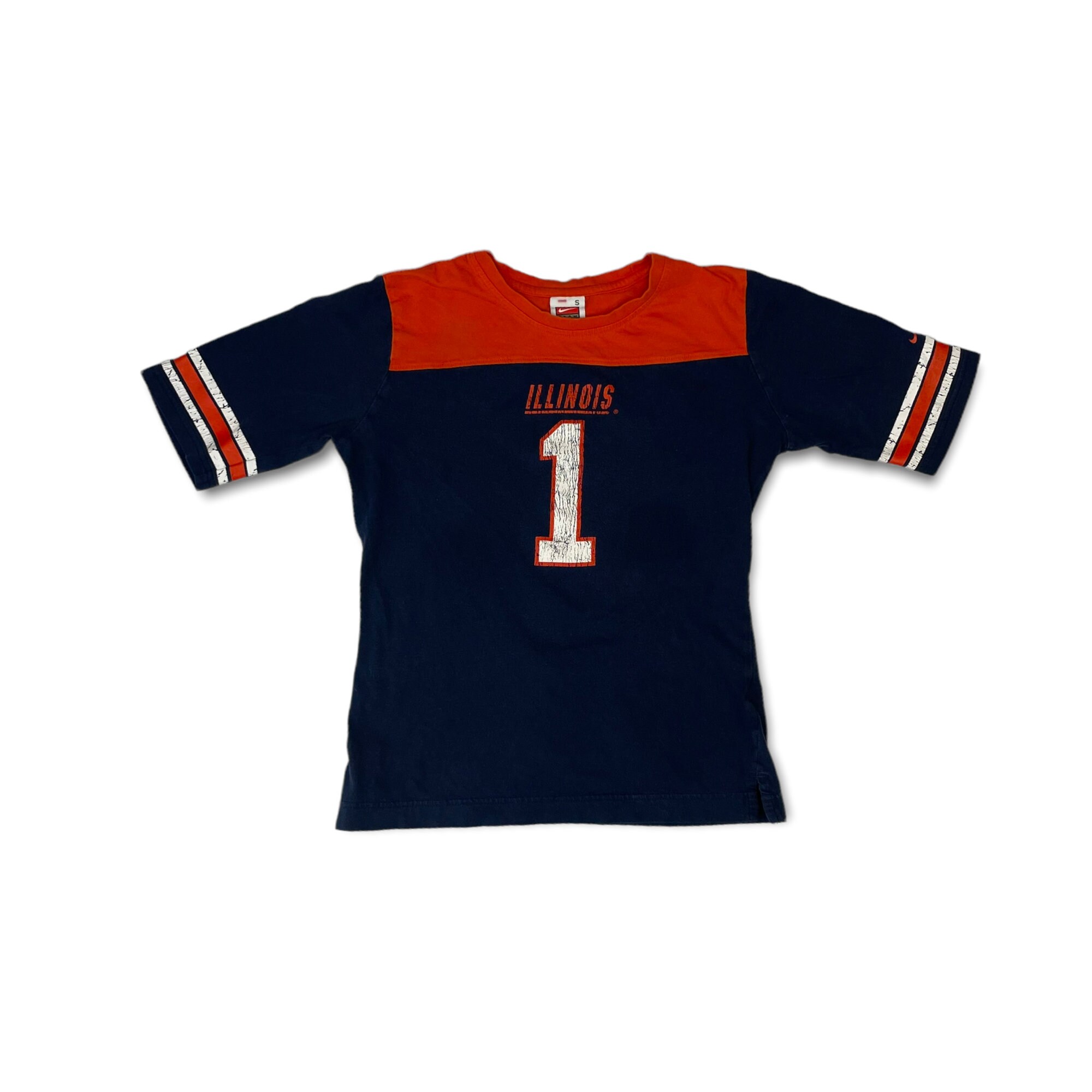 Illinois Fighting Illini Chief Illiniwek Vintage Distressed Off-White Logo  T-Shirt – Gameday Spirit Fanstore