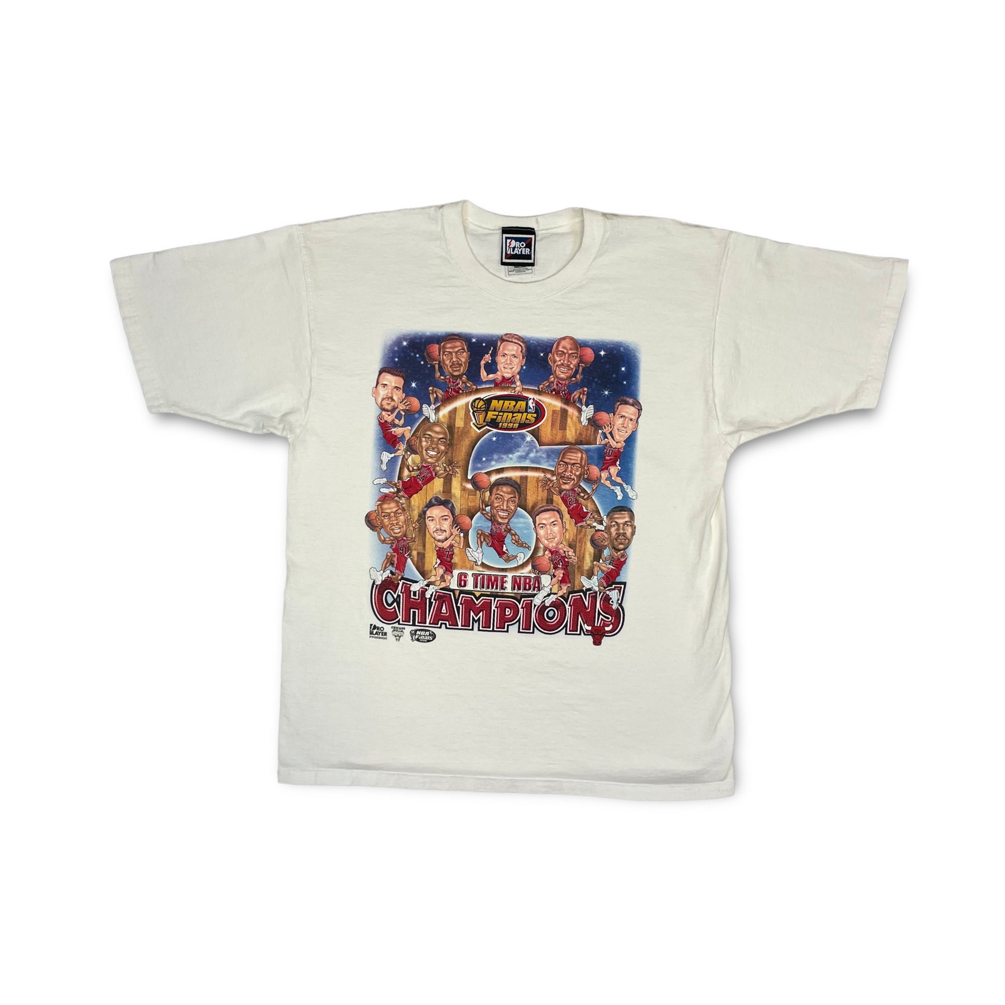 90s Chicago Bulls Repeat 3-Peat NBA Champions T-Shirt. Vintage 1998 Chicago  Bulls NBA Champions Starter Tee - XL 23.25 x 29.5