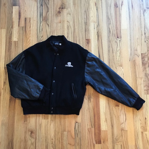 Vintage Leather and Wool Miller Time Letterman Coa