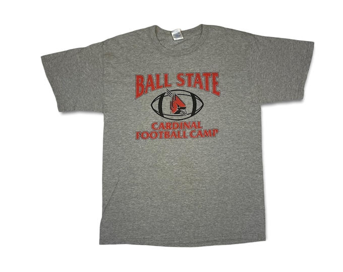 Vintage Ball State University Cardinal Football Camp Shirt