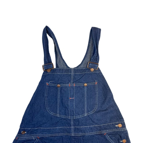 Vintage Sears Denim Bib Overalls NWOT Union Label… - image 2