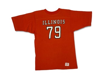 Vintage 1970s Champion University of Illinois Football Jersey Fighting Illini U of I 1979