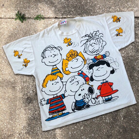Rare Vintage Peanuts Gang Aop Snoopy Charlie Brown Gem Rare Vintage Peanuts Gang Aop Snoopy Charlie Brown Gem