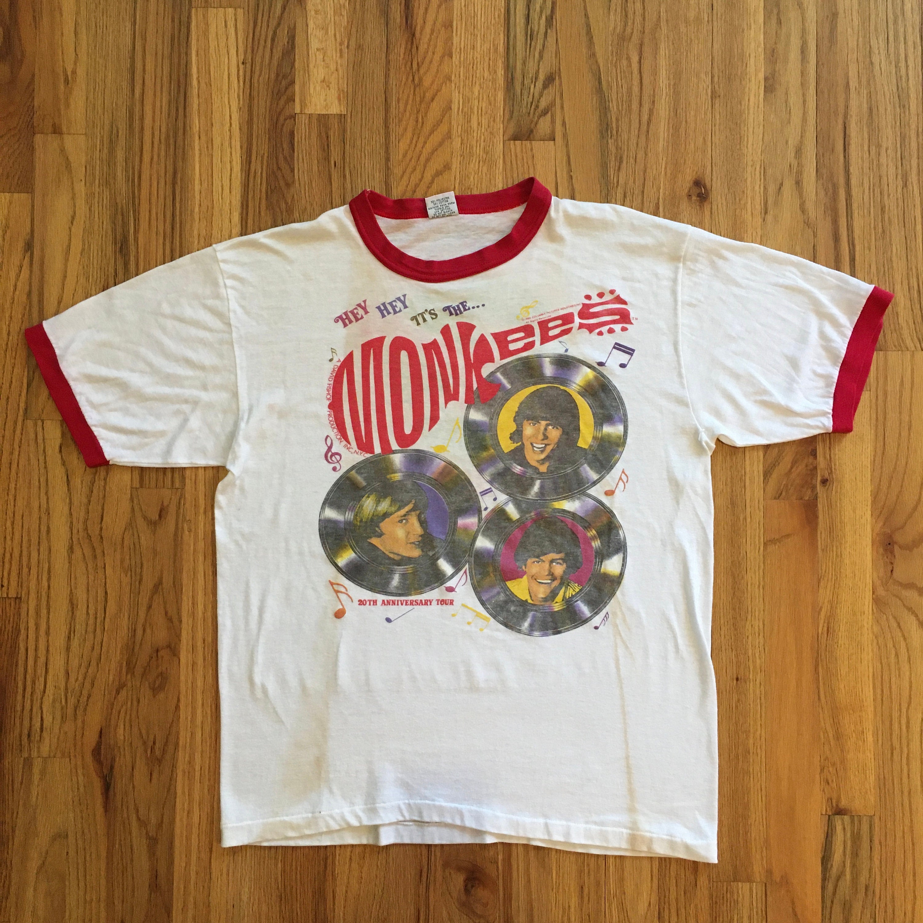Vintage Monkees 20th Anniversary Tour Tee - 1986 The Monkees - Ringer ...