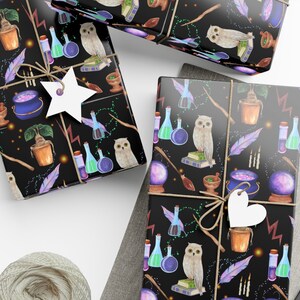 Wizard Gift Wrap Roll - Magical Wrapping Paper, Witch Gift Ideas, Magic Themed Birthday, Wizard Party, Magic School, Potions, Spells