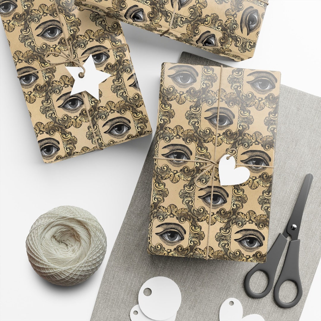 Art Deco Wrapping Paper Roll Steampunk Eye, Steampunk Wrapping Paper, Unique, Flapper, 1920s