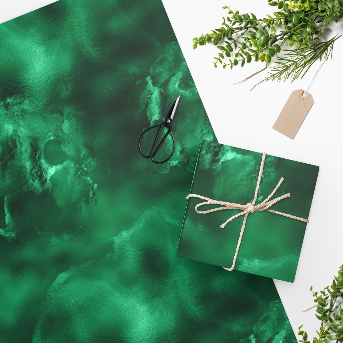 Emerald Wrapping Paper, Zazzle in 2023