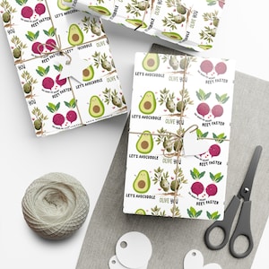 Food Pun Gift Wrapping Paper - Funny Valentines Wrapping Paper Vegetable Punny Gifts