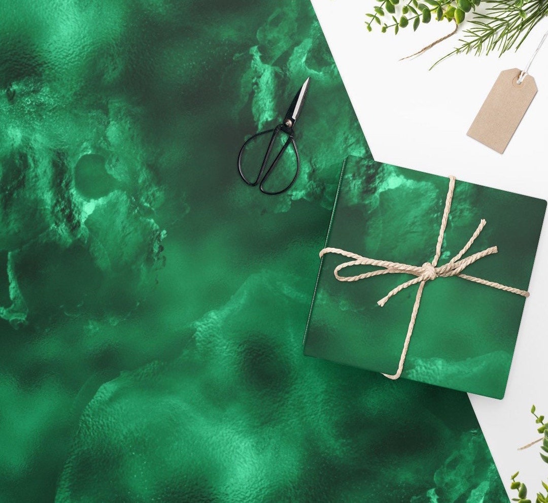 Emerald Green Wrapping Paper Etsy