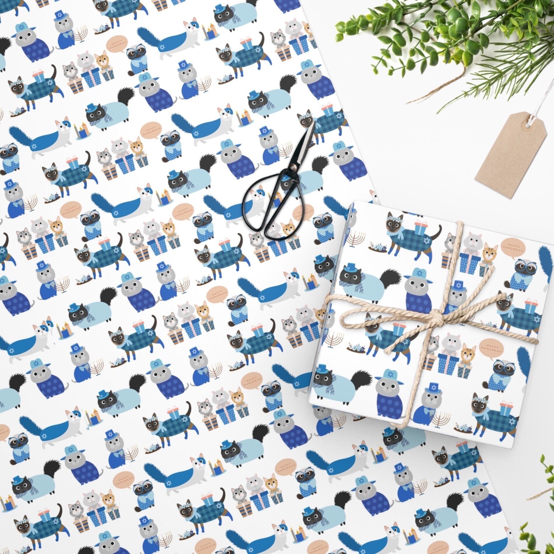 Hallmark Wrapping Paper Set - 6 pack (Hanukkah Designs)