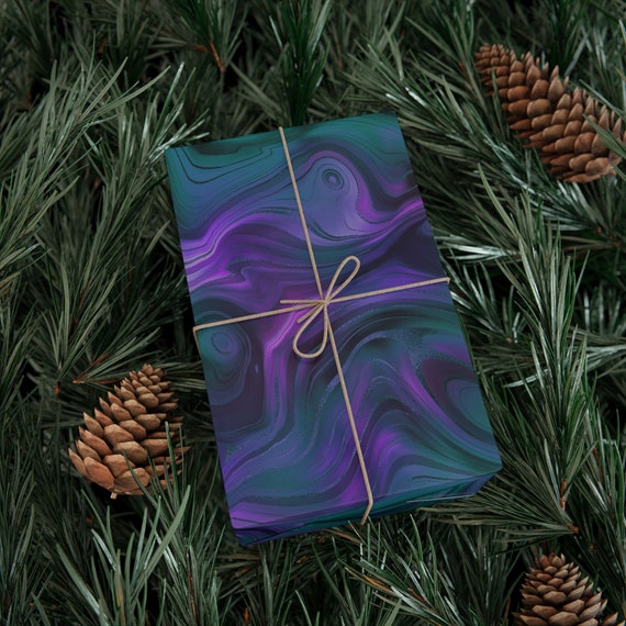 Dark Green Purple Wrapping Paper Marble Emerald Green Gift Wrap Eclectic  Witchy Wrapping Paper -  Canada