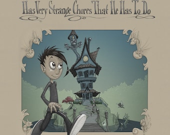 Children's Book, Benjamin Blue Has Very Strange Chores That He Has To Do, written and illustrated by C. Spliedt