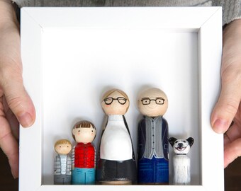 Personalized Mothers Day Gift - Unique Gift - Peg Doll Family - Custom Family Portrait - Custom Gift - Custom Family Gift - Gift for Wife