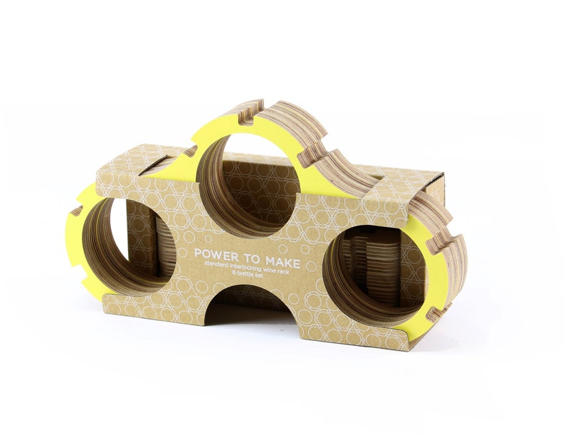 Standard Wine Rack 6 Bottles Set Natural & Colour Etsy