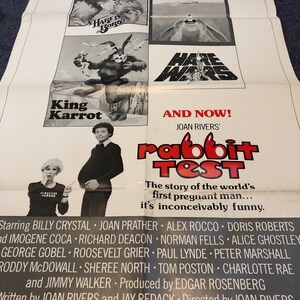 Prueba de conejo Póster de película vintage original